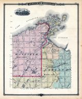 Ashland and Bayfield Counties Map, Wisconsin State Atlas 1878